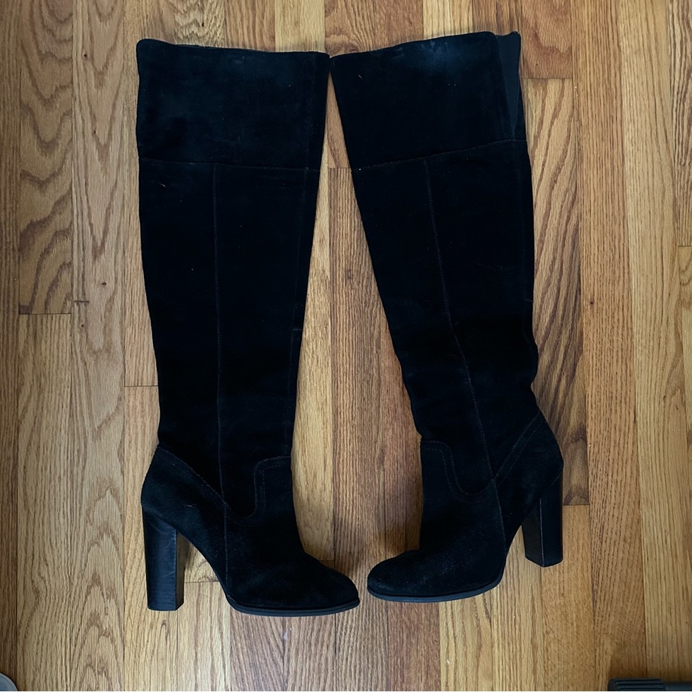 Aldo Over the Knee Suede Heeled Boots